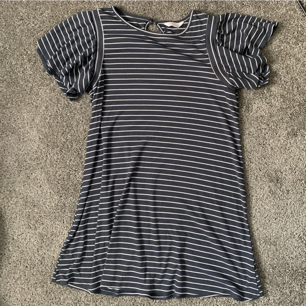 Ruffle sleeve LC Lauren Conrad striped dress